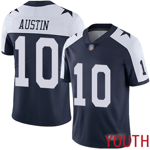 Youth Dallas Cowboys Limited Navy Blue Tavon Austin Alternate 10 Vapor Untouchable Throwback NFL Jersey